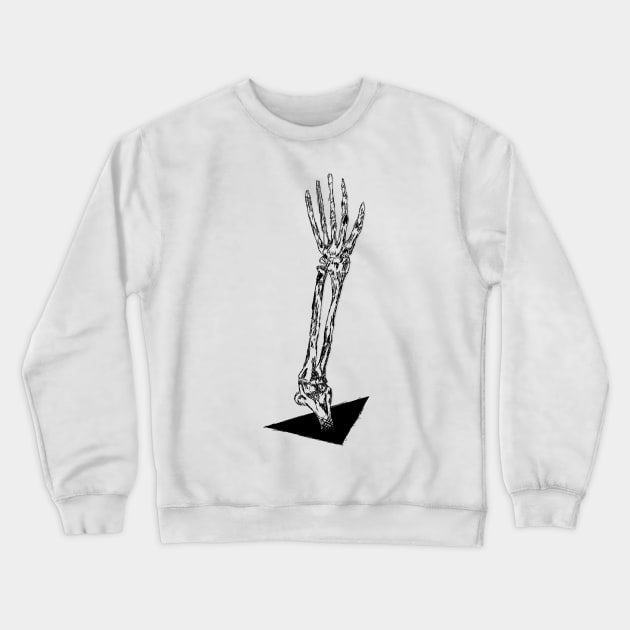 Skeleton Arm Looking For Your Neck Bones Horror Halloween Crewneck Sweatshirt by udesign